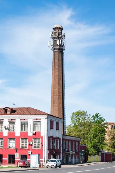 Balashikha Cotton Spinning Factory Maio 2018 Chaminé Moinho Algodão Chaminé — Fotografia de Stock