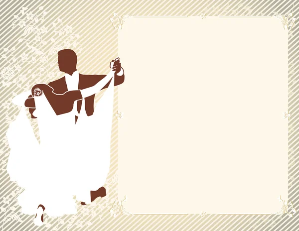 Stilisierte Vektor-Hochzeitskarte Einladung auf zartem Hintergrund — Stockvektor