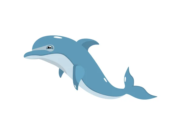 Dibujo vectorial de un delfín sobre un fondo blanco — Archivo Imágenes Vectoriales