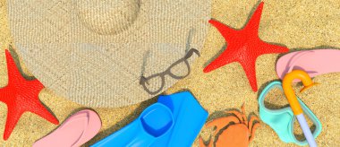 Yaz-dinlenme-beach-3d