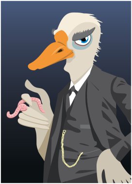Kaz ceket gibi bir karikatür 