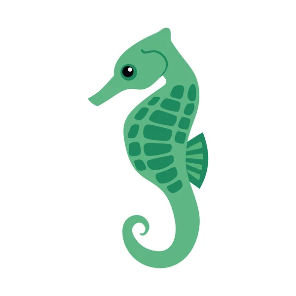 Seahorse on a white background — Stock Vector