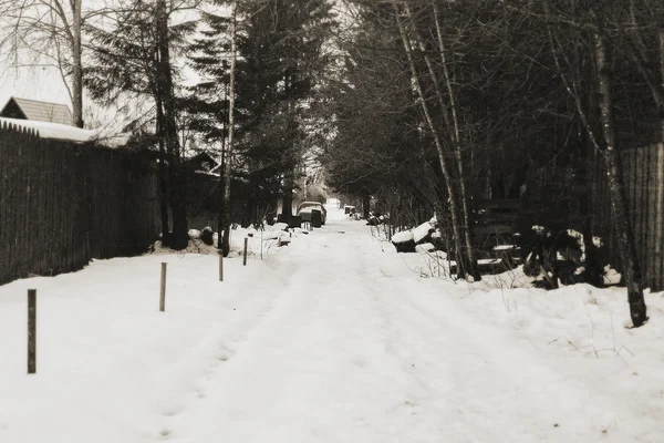 Schneeweg — Stockfoto