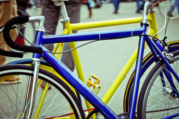 Retro Bikes European Street — Stock Photo, Image