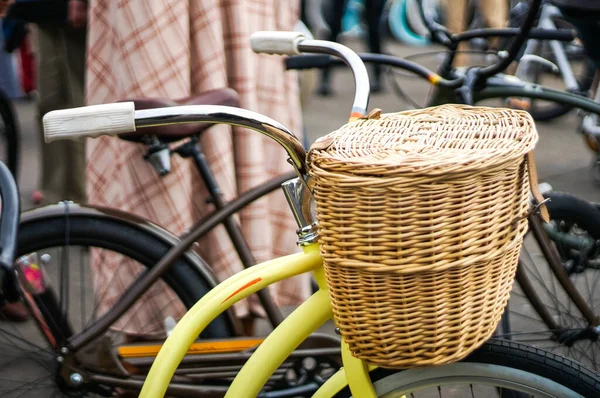 Retro Bikes European Street — Stock Photo, Image