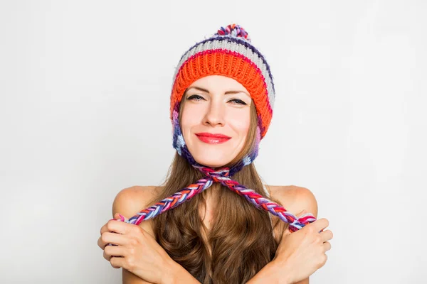 Chapéu de inverno mulher — Fotografia de Stock