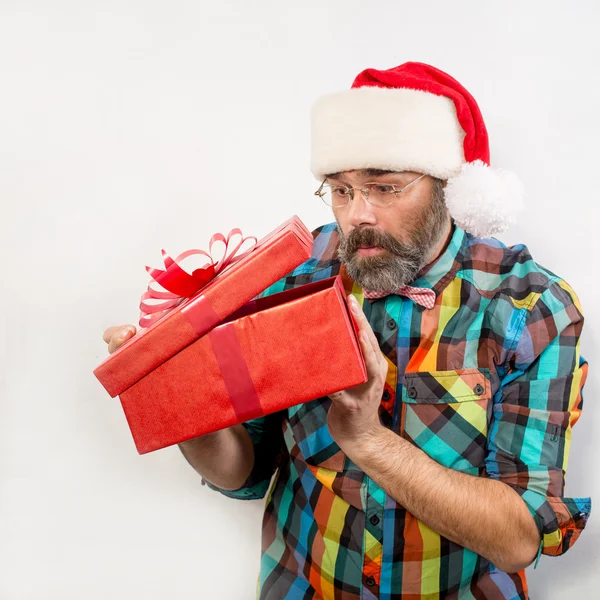 Weihnachtsmann überrascht — Stockfoto