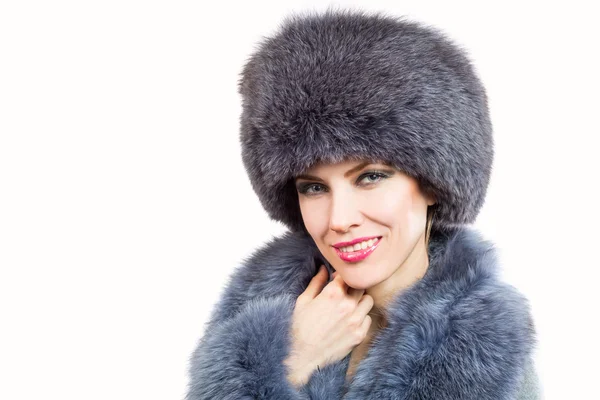 Sexy winter fur woman — Stock Photo, Image