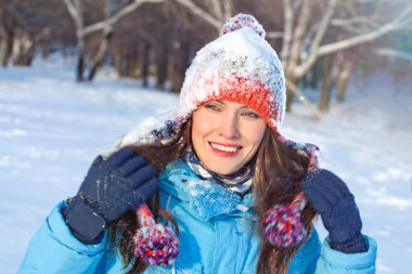 Beautiul kış kadın