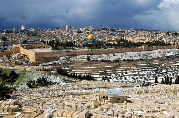 View of old city of Jerusalem  from the Mount of Olives