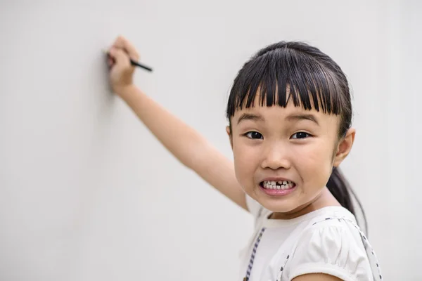 Kid Talent Writing Wall — Stock Photo, Image