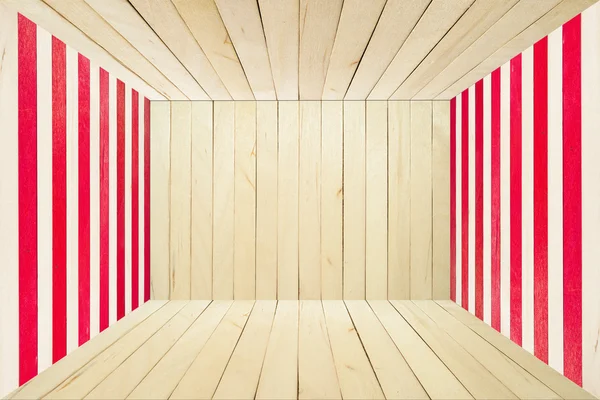 Chambre en bois coloré sur vue grand angle — Photo