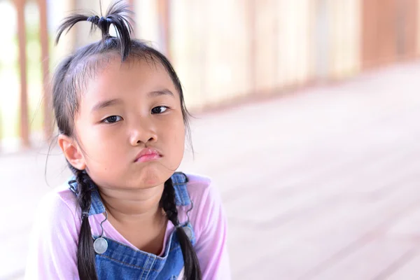 Little Asian kid boring — Stock Photo, Image