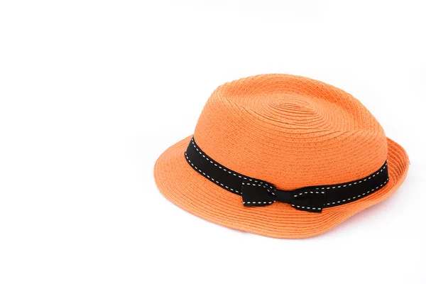 Narancssárga kalap elszigetelt fehér background — Stock Fotó