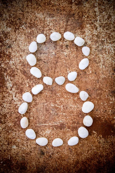 '8' number alphabet made form white stone Royalty Free Stock Images