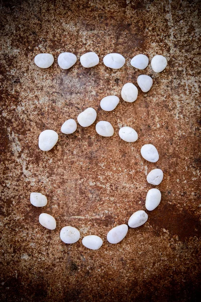 '3' number alphabet made form white stone Royalty Free Stock Photos