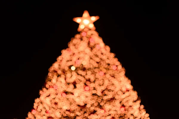 Vánoční strom bokeh — Stock fotografie