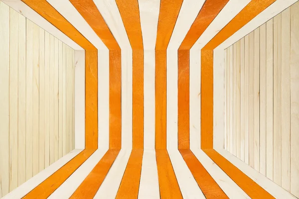 Красочный деревянный зал с широким углом обзора — стоковое фото