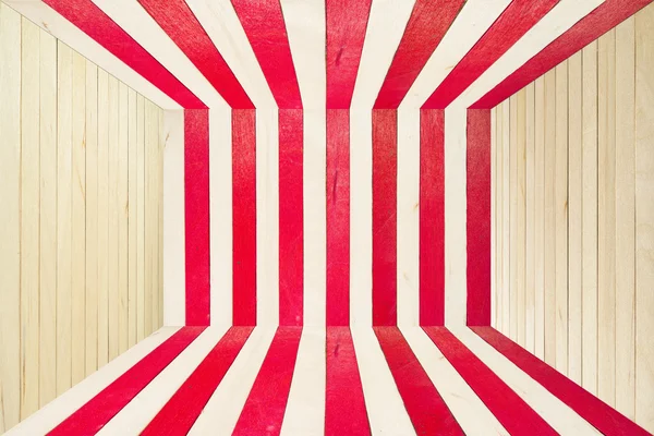 Barevné dřevěné místnosti na široký úhel pohledu — Stock fotografie