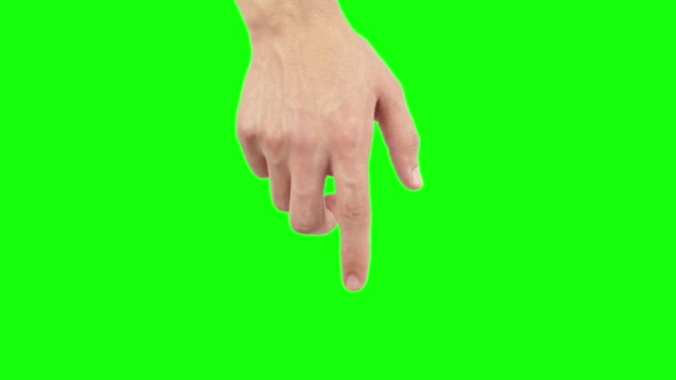Gesta rukou, ukazující použití dotykové obrazovky počítače, tabletu, trackpad — Stock video