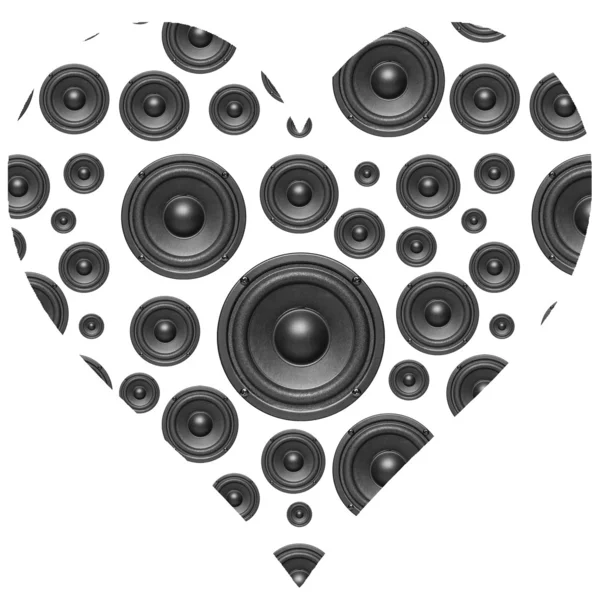 Láska srdce audio Music — Stock fotografie