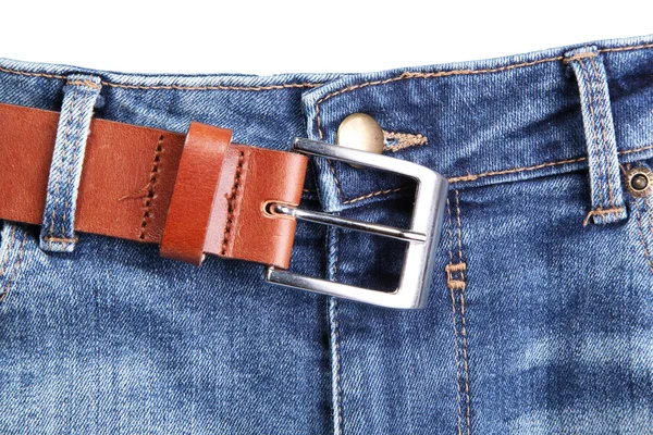Jeans com fundo de cinto — Fotografia de Stock