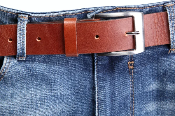 Jeans med bälte bakgrund — Stockfoto