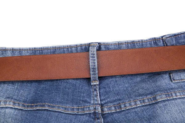 Jeans mit Gürtelhintergrund — Stockfoto