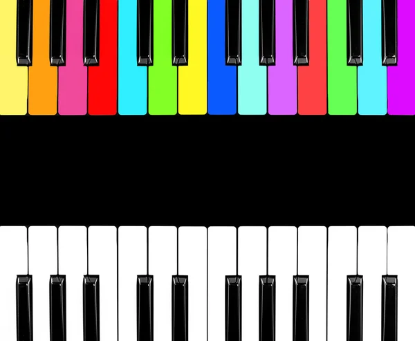 색상 피아노 고립 — 스톡 사진