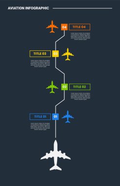Havacılık bilgi işlem diyagramı zigzag küçük düzlem dikey çizgi karşı yönde koyu arkaplan parlak dış hat biçim 4 nokta vektörü