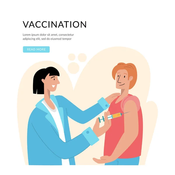 Injecţie preventivă, imunizare. Tratamentul infecției cu coronavirus. Medicul vaccinează o femeie în vârstă . — Vector de stoc