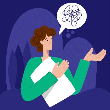 Uykusuzluk. Bir adam uyuyamaz.. Erkek karakter uykusuzluktan muzdariptir. Uyku bozukluğu, uykusuzluk konsepti.