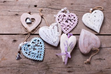 Farklı dekoratif Kalpler