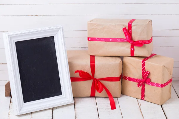 Festive gift boxes — Stock Photo, Image