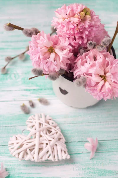 Fresh pink hyacinths flowers — Stock Photo, Image