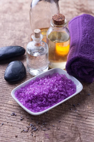Lavender sea salt — Stock Photo, Image