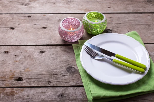 Configuração de mesa romântica — Fotografia de Stock