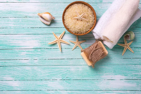 Sea salt in bowl — Stock Photo, Image