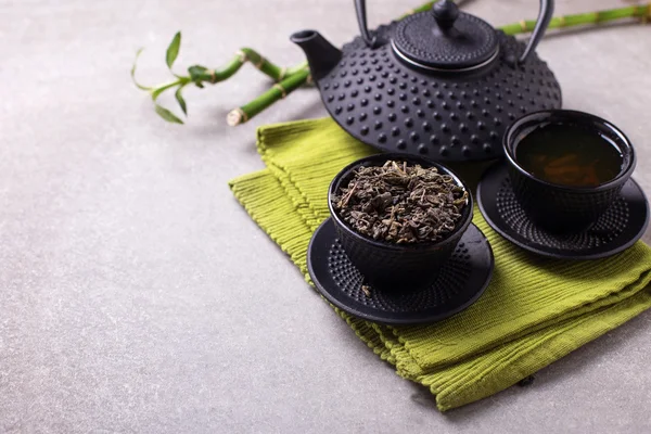 Conjunto de chá asiático tradicional — Fotografia de Stock