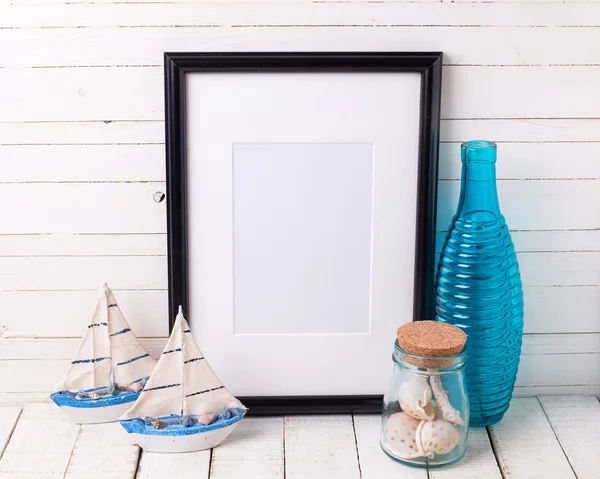 Boş çerçeve ve okyanus tema süslemeleri 