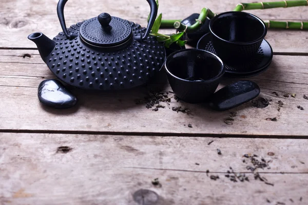 Conjunto de chá asiático tradicional — Fotografia de Stock