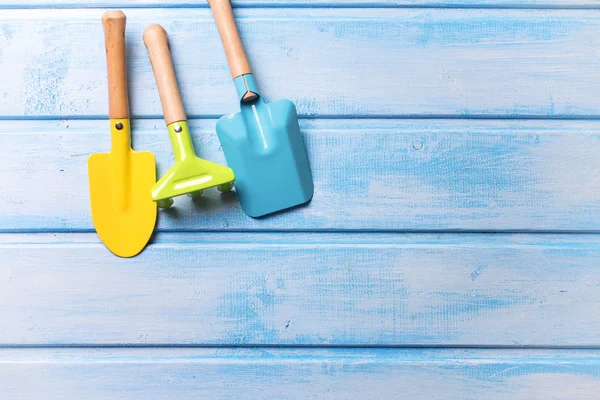 Garden tools for playing in sand — Stock Photo, Image