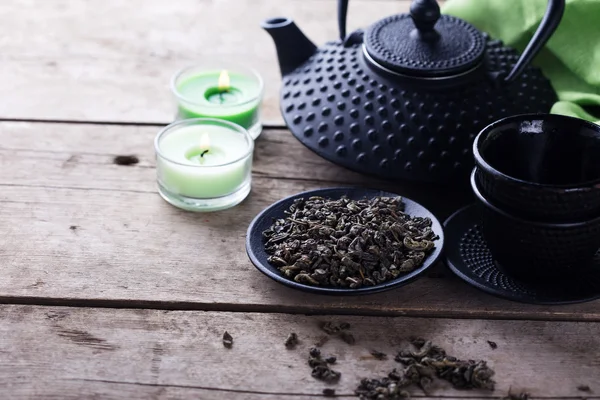 Традиционный азиатский чайный набор — стоковое фото