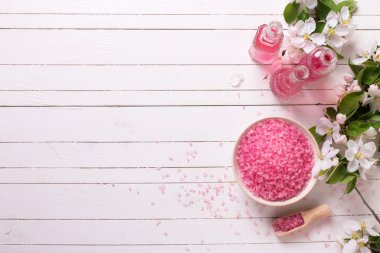 Wellness setting and flowers