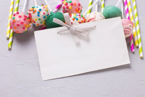 Colorful bright cake pops — Stock Photo, Image