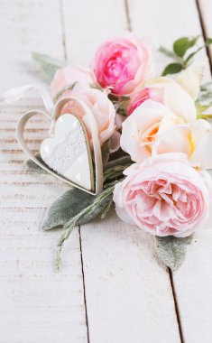 taze çiçekler ile kartpostal