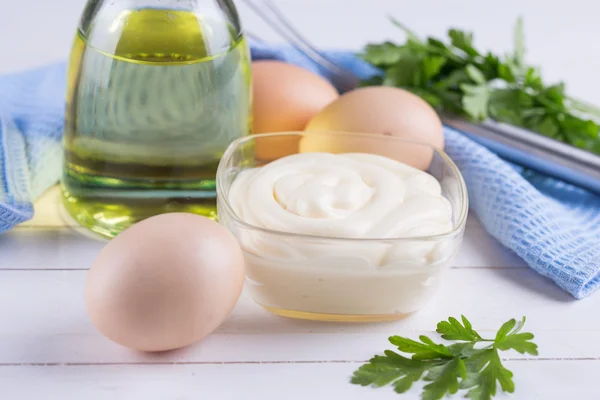 Mayonnaise in bowl — Stock Photo, Image