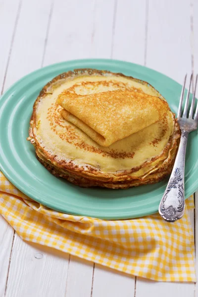 Panqueques en plato — Foto de Stock