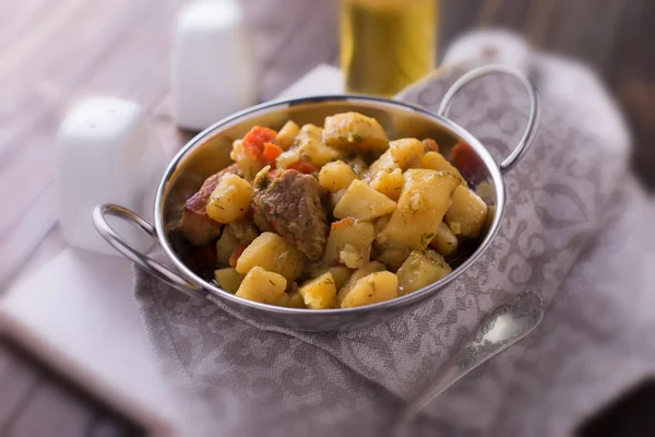 Stew with meat and vegetables — Stock Photo, Image