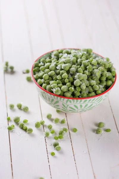 Frosen groene erwten — Stockfoto